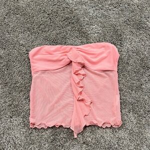 Edikted Ruffle Mesh Tube top